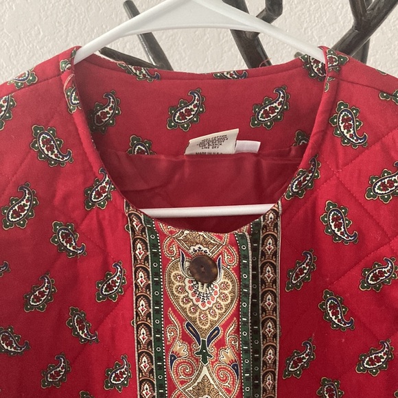 Vera Bradley Vintage Quilted Red Jacket Size L - Picture 2 of 12